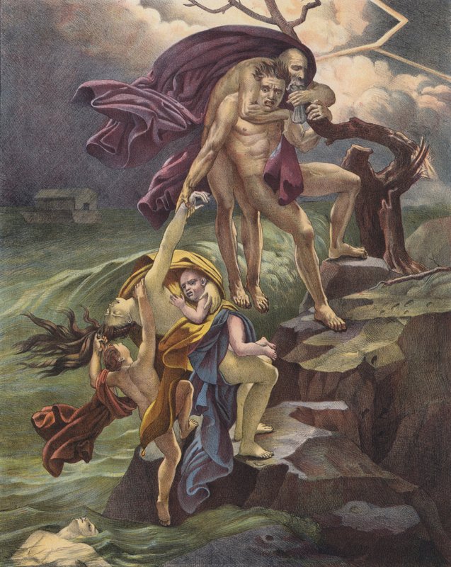 De Zondvloed door Anne Louis (after) Girodet de Roucy-Trioson