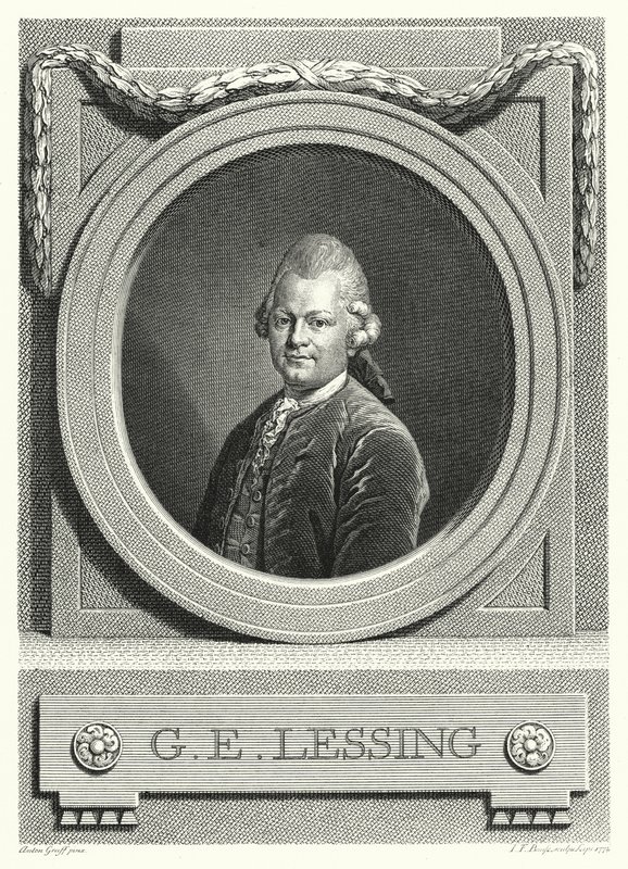 Gotthold Ephraim Lessing, Duitse Verlichting; filosoof, schrijver en dramaturg door Anton (after) Graff