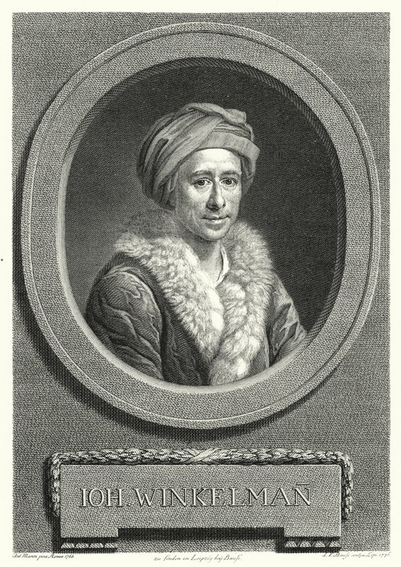 Johann Joachim Winckelmann, Duitse kunsthistoricus en archeoloog door Anton von (after) Maron