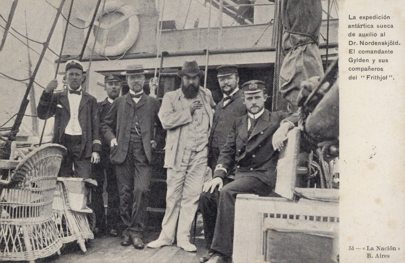 Zweedse missie om de schipbreukelingen van Otto Nordenskjolds Antarctische expeditie te redden, ca. 1904 door Argentinian Photographer