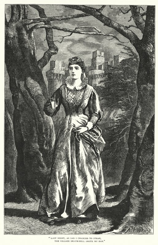 Cumnor Hall (gravure) door Arthur (after) Hopkins