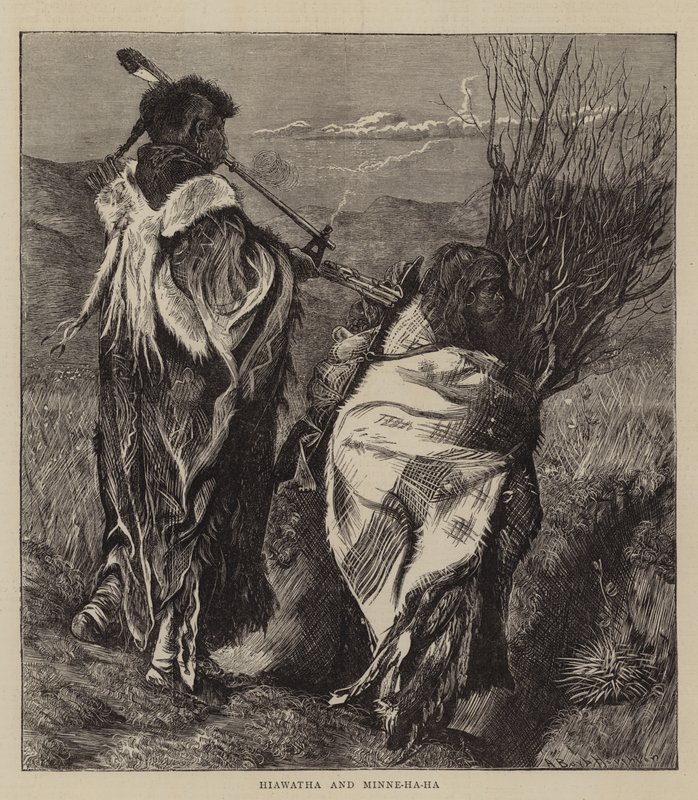 Hiawatha en Minne-ha-ha door Arthur Boyd Houghton