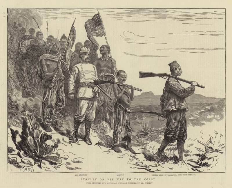 Stanley op Weg naar de Kust door Arthur Boyd Houghton