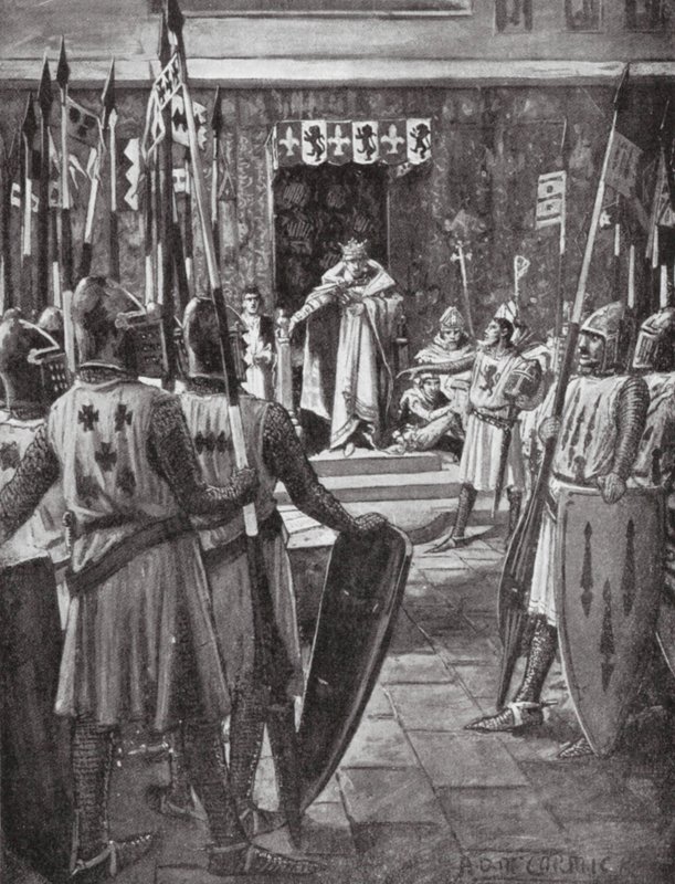 Hendrik III en de baronnen door Arthur David (after) McCormick