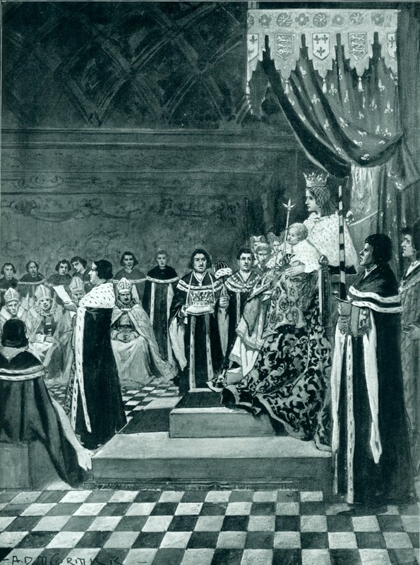 Hendrik VI opent het parlement met zijn moeder door Arthur David McCormick