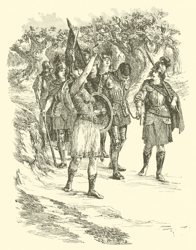 De avonturen van Sir Artegall, Koningin van de Amazones door Arthur George Walker