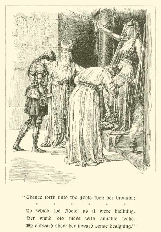 De Avonturen van Sir Artegall, Radigund en Britomart (gravure) door Arthur George Walker