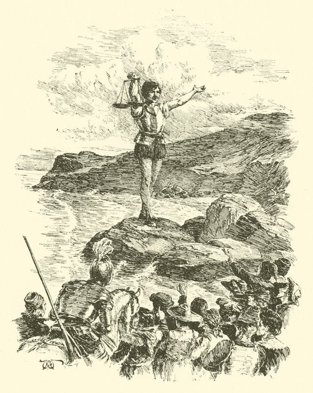 De avonturen van Sir Artegall, de reus met de weegschaal door Arthur George Walker