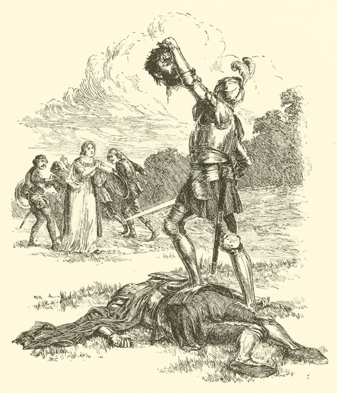 De avonturen van Sir Artegall, De Tiran Grantorto (gravure) door Arthur George Walker