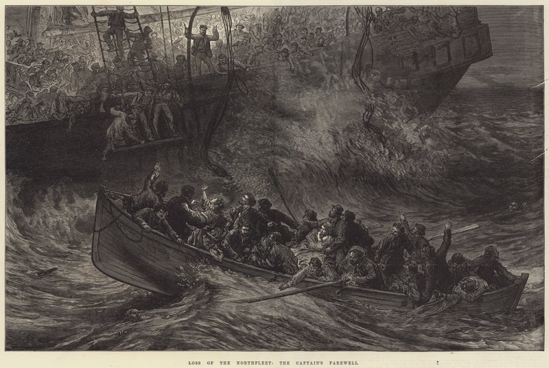 Verlies van de Northfleet, het Afscheid van de Kapitein door Arthur Hopkins