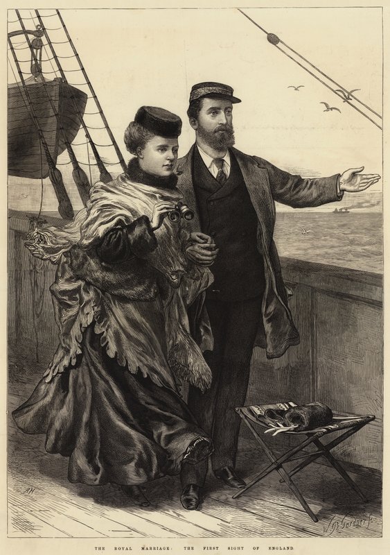 Het koninklijk huwelijk, het eerste zicht op Engeland door Arthur Hopkins