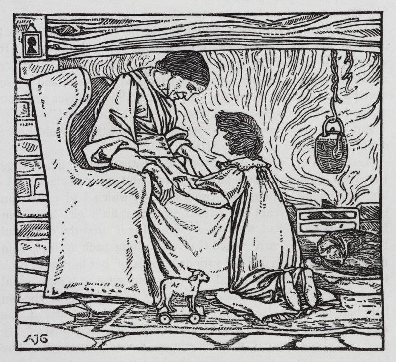 Hans Christian Andersen: Het meisje dat op het brood trapte door Arthur Joseph Gaskin