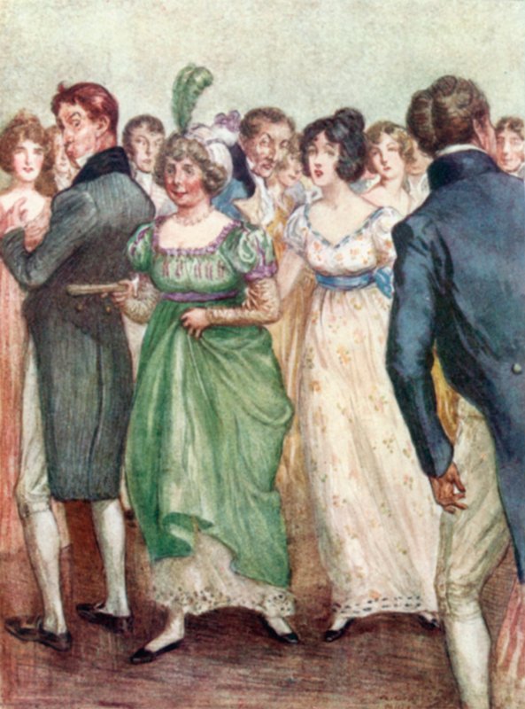 Illustratie voor Northanger Abbey door Jane Austen door Arthur Wallis Mills