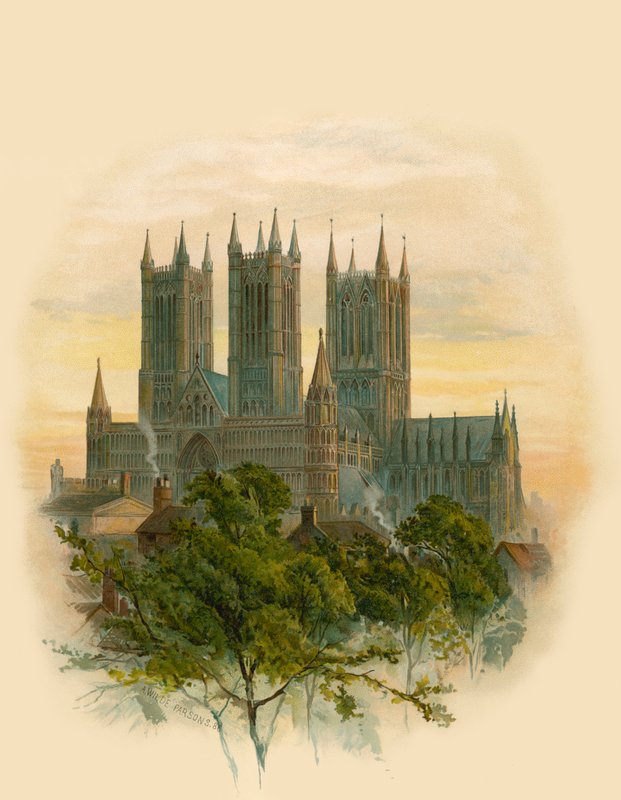 Kathedraal van Lincoln, Zuidwest door Arthur Wilde Parsons