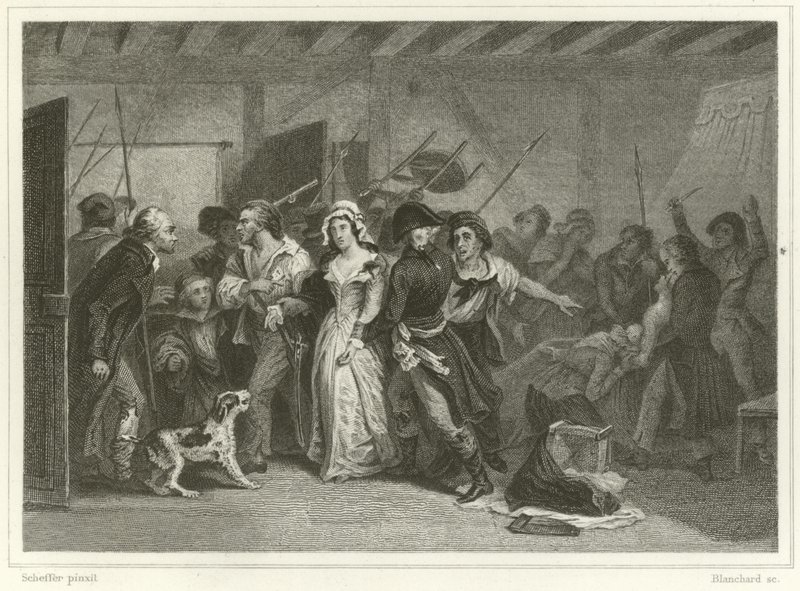 De dood van Marat door Ary Scheffer