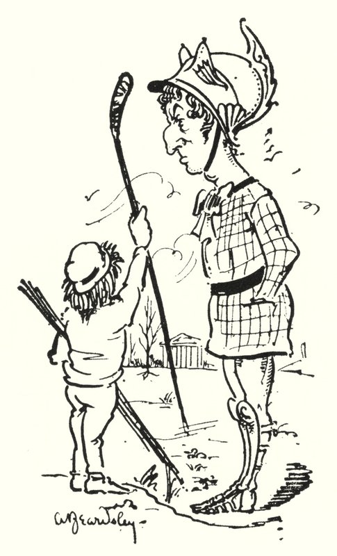 Aeneas op de links door Aubrey Beardsley