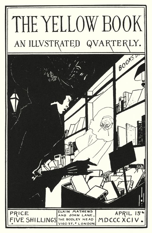 Ontwerp voor omslag van The Yellow Book prospectus door Aubrey Beardsley