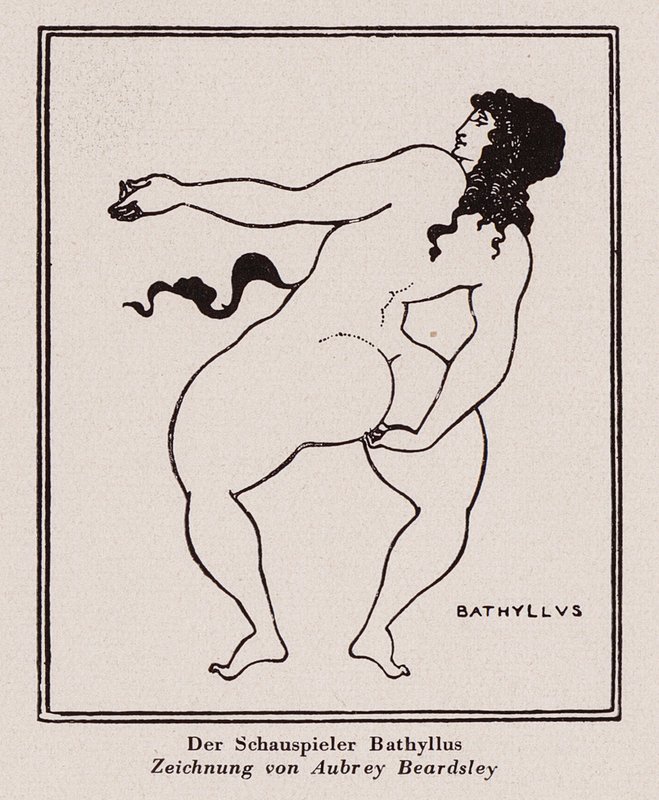 Bathyllus, Romeinse danser en pantomimusartiest (pen en inkt) door Aubrey (after) Beardsley