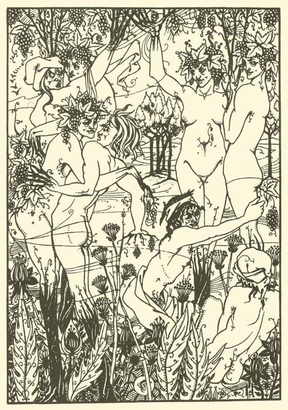 De strik van Vintage 1894 (litho) door Aubrey (after) Beardsley