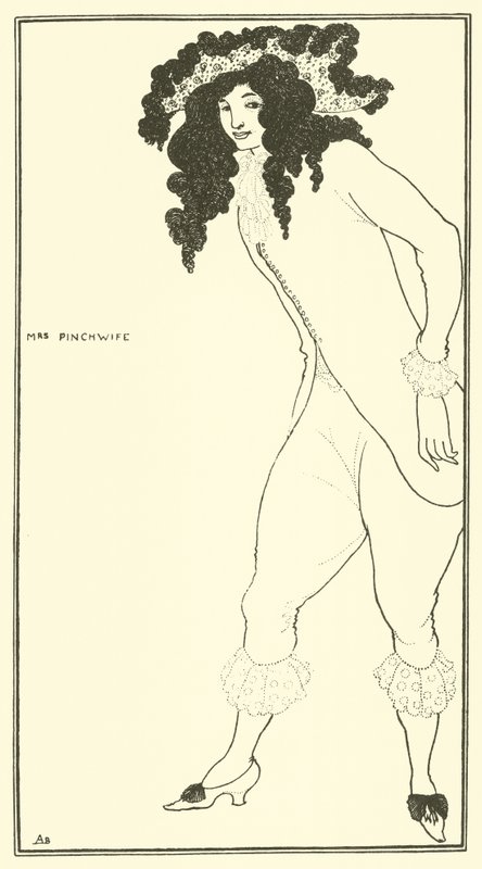 Mevrouw Pinchwife door Aubrey Beardsley