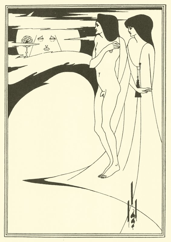 De vrouw in de maan door Aubrey Beardsley