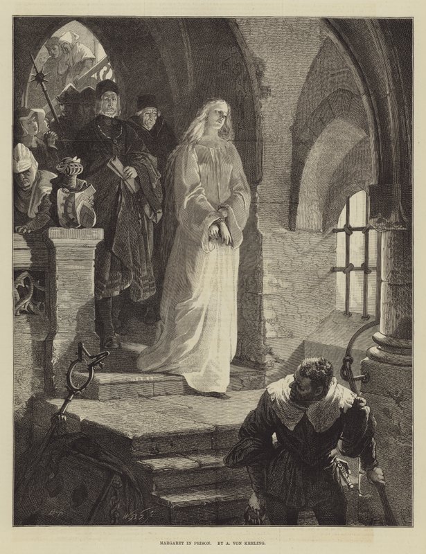 Margaret in de gevangenis door August von Kreling