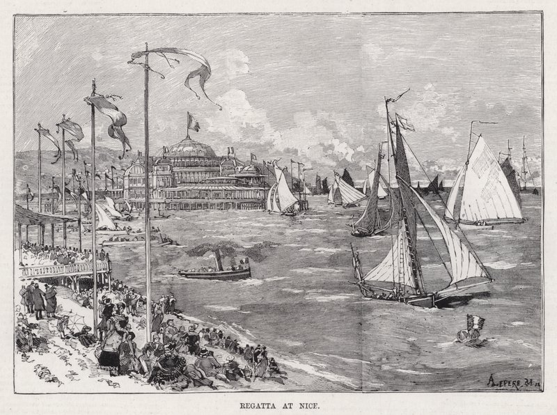 Regatta in Nice door Auguste Lepere