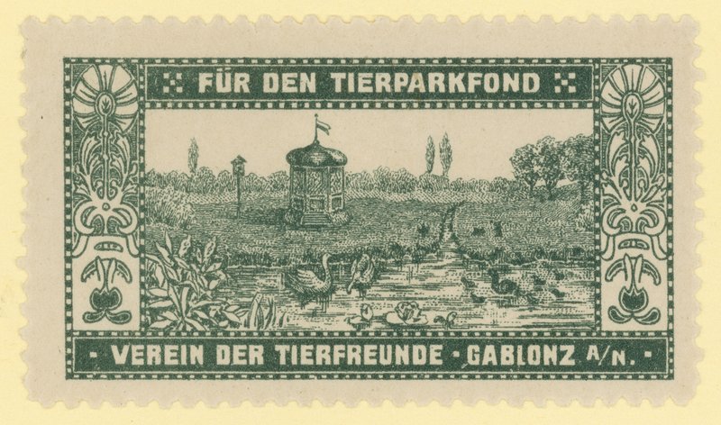Zoo fonds, Gablonz, Bohemen door Austrian School
