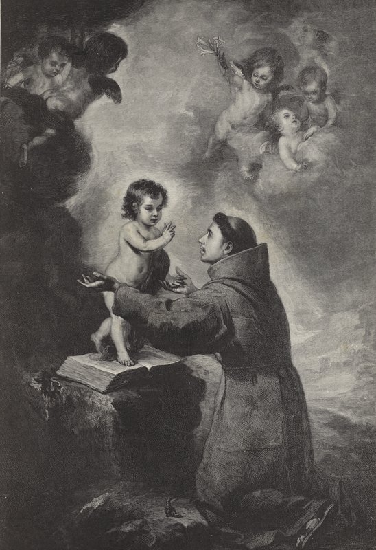 De visioen van Sint Antonius van Padua door Bartolomé Esteban Murillo