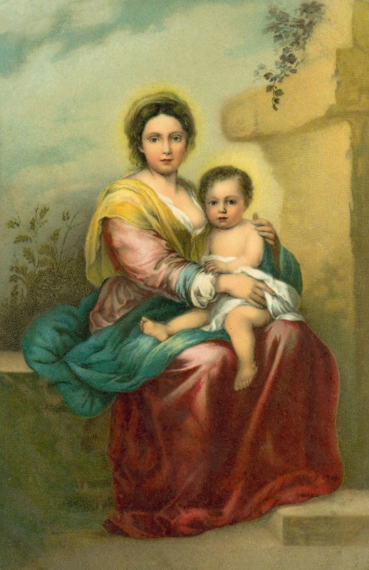 De Maagd en Kind door Bartolome Esteban (after) Murillo