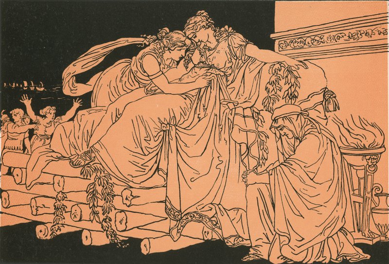 Dido op de brandstapel door Bartolomeo Pinelli