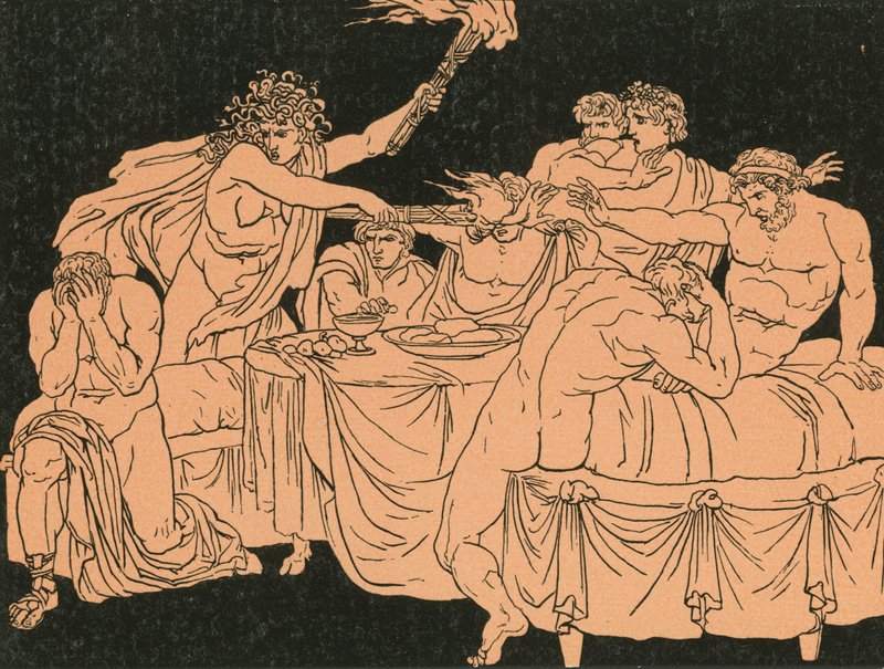 De woede aan het feest door Bartolomeo Pinelli