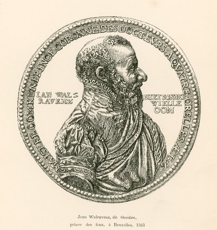 Jean Walravenz, genaamd Oomken, prins der dwazen, in Brussel, 1563 door Belgian School
