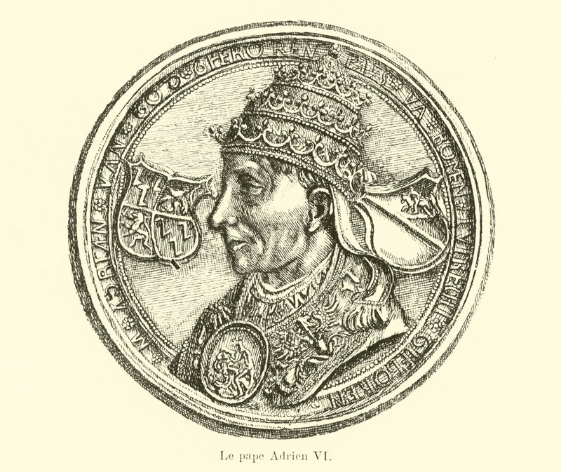 Paus Adrianus VI door Belgian School