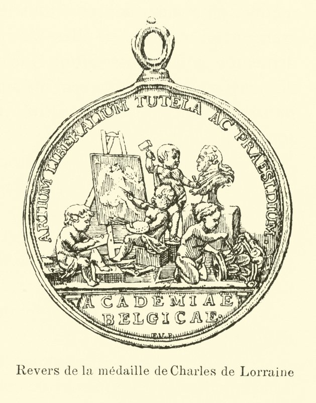Keerzijde van de medaille van Karel van Lotharingen door Belgian School