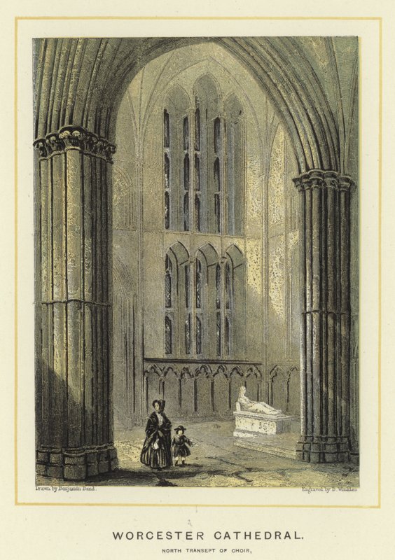 Worcester Cathedral, noord transept van het koor door Benjamin Baud