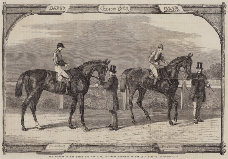 De Winnaars van de Derby en de Oaks, 1860 door Benjamin Herring