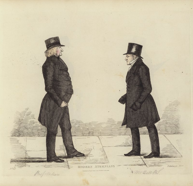 Beroemde Edinburghers, ook bekend als Moderne Atheners, John Wilson, Esq, Professor van Moraalfilosofie, George Joseph Bell, Esq, Professor van Schots Recht door Benjamin William Crombie