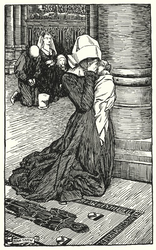 Illustratie voor The Cloister and The Hearth door Charles Reade (litho) door Byam (after) Shaw