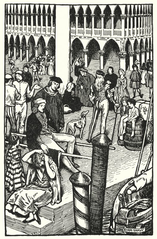 Illustratie voor The Cloister and The Hearth door Charles Reade (litho) door Byam (after) Shaw