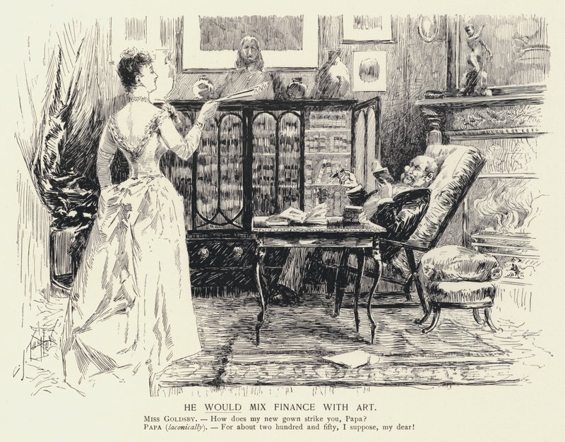 Hij zou Financiën met Kunst mengen (litho) door C.J. Taylor