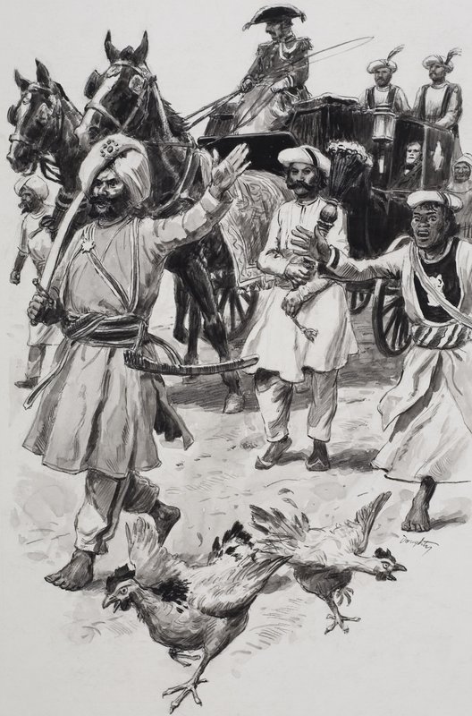 Oost-Indische Compagnie (gouache op papier) door C.L. Doughty