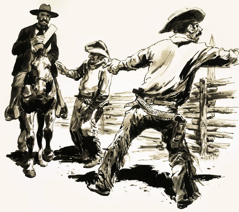 In 1893 benaderde een US Marshal Jesse Carr om hem te vertellen dat hij de muur die hij had gebouwd moest doorbreken. door C.L. Doughty