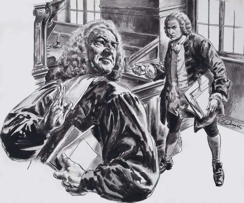 Johann Sebastian Bach (gouache op papier) door C.L. Doughty