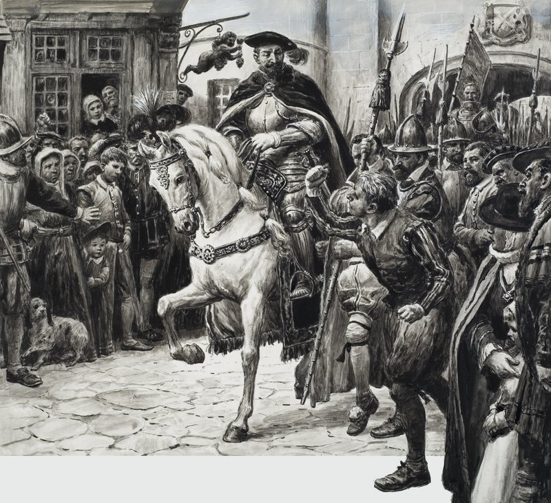 John Dudley, hertog van Northumberland (gouache op papier) door C.L. Doughty