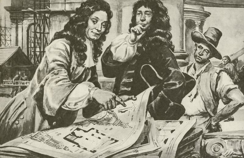 Sir Christopher Wren, de architect van St Paul