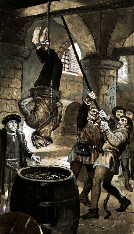 De dood van de hertog van Clarence in een kolf wijn (gouache op papier) door C.L. Doughty