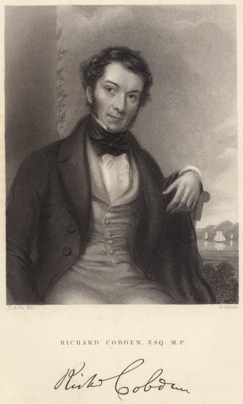 Richard Cobden, Esquire, M P (gravure) door C. A. du Val and Co.