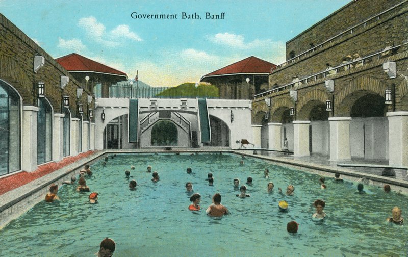 Government Bath, Banff, Alberta, Canada (kleurenfoto) door Canadian Photographer