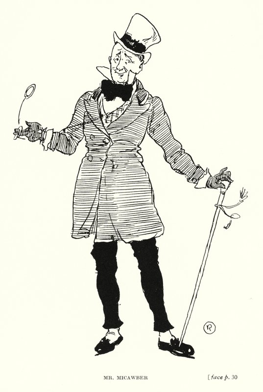 Dickens personage: Mr Micawber door Captain Edward Henry Handley Read